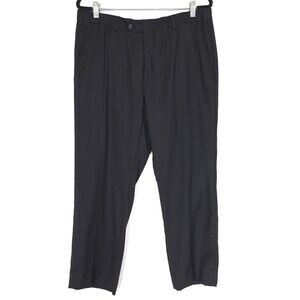 LORO PIANA NEIMAN MARCUS 130s WOOL Pinot Black Dress Pants 33x28 ITALY MADE